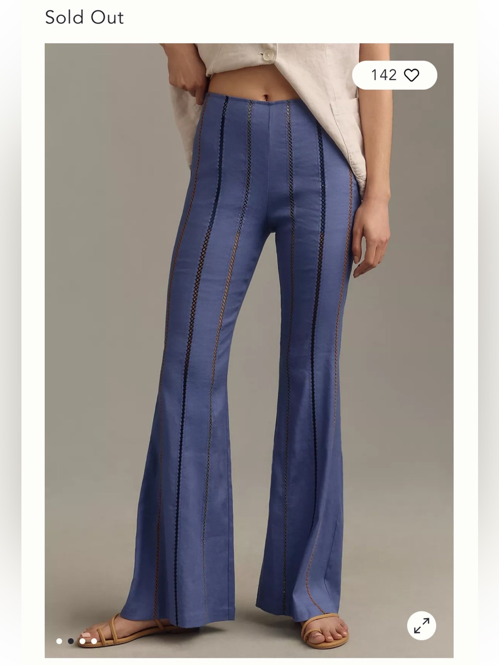 By Anthropologie Striped Flare Pants
